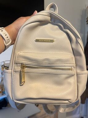 Steve Madden Cream Mini Backpack